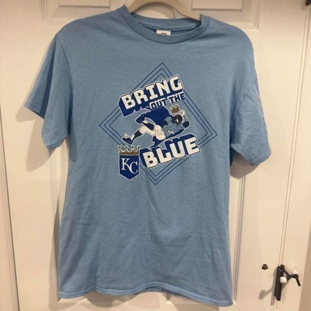 Kansas City Royals Bring Out The Blue Graphic T-Shirt Mens M KC Delta Pro Weight